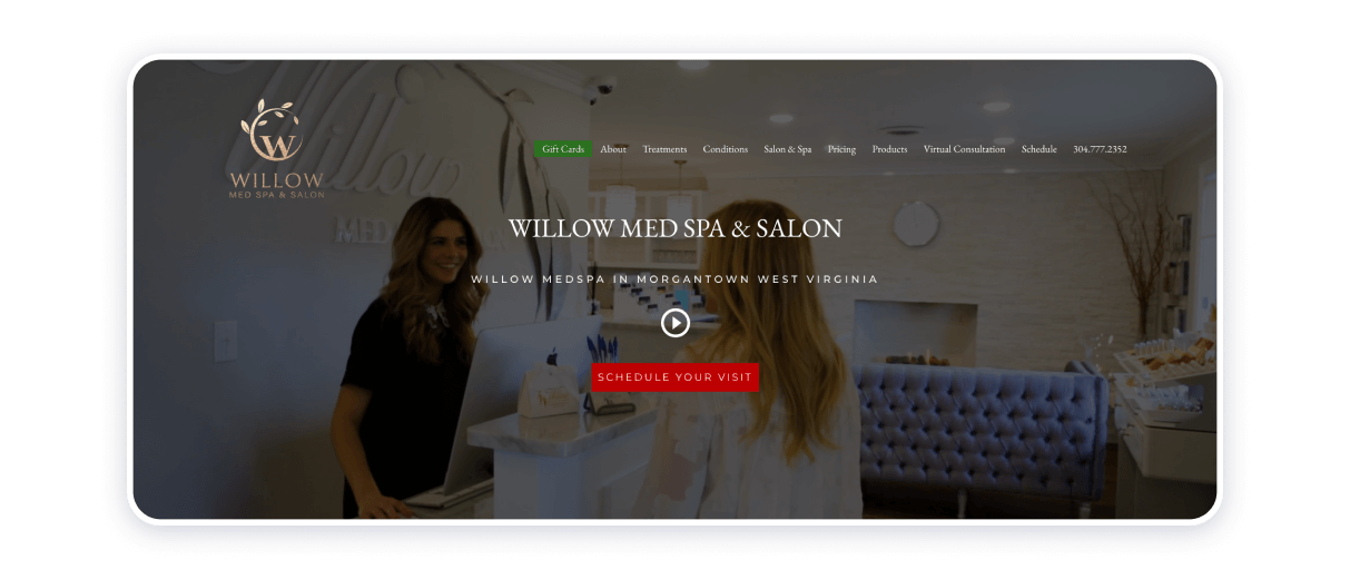 Salon Website Example - Magic Clickz 