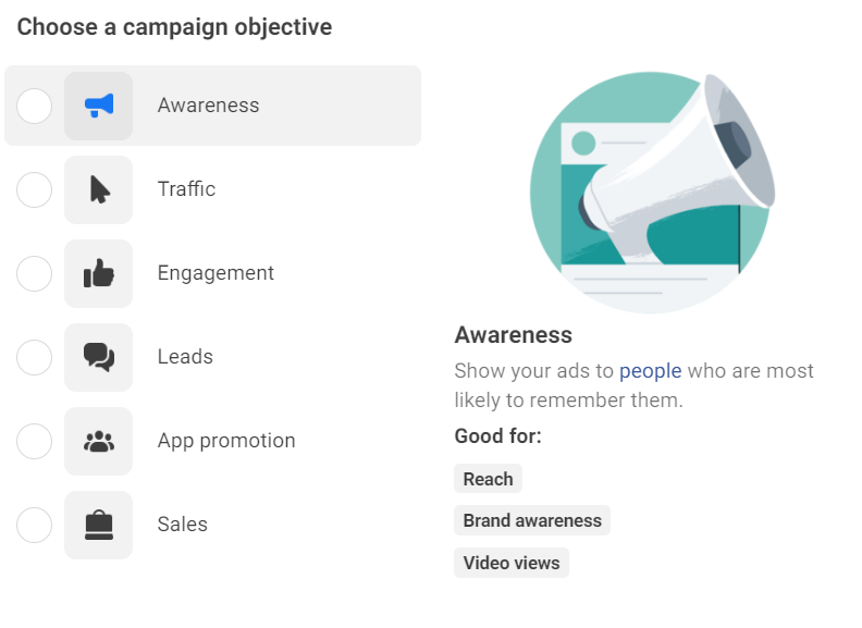 Facebook Ads campaign objective - Magic Clickz