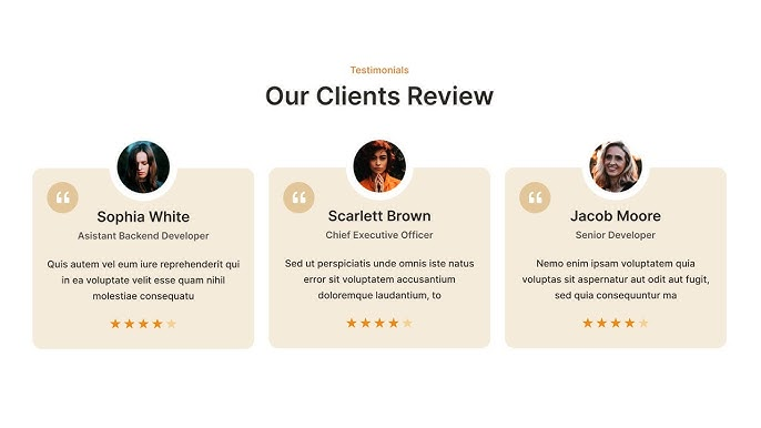 Display Testimonials